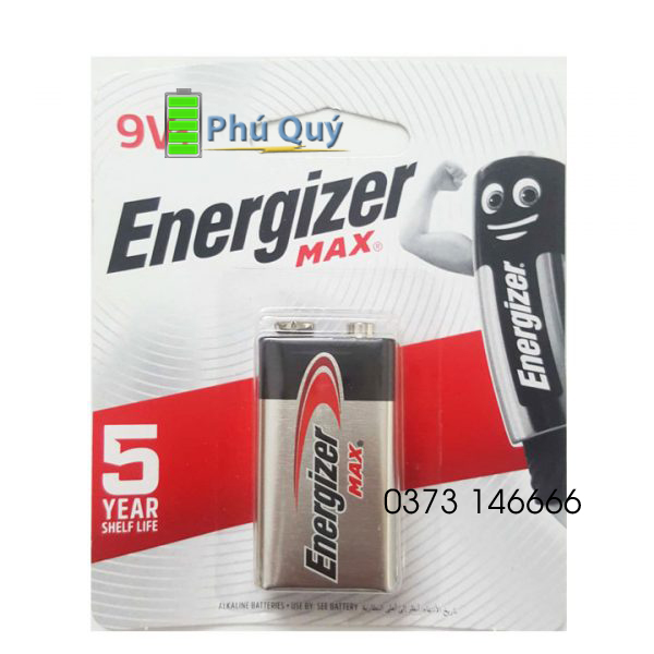 Pin Vuông: Loại Energizer Max 522 BP1 alkaline
