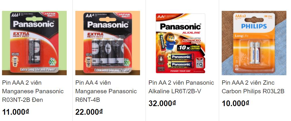 Pin Panasonic được người dùng yêu thích lựa chọn