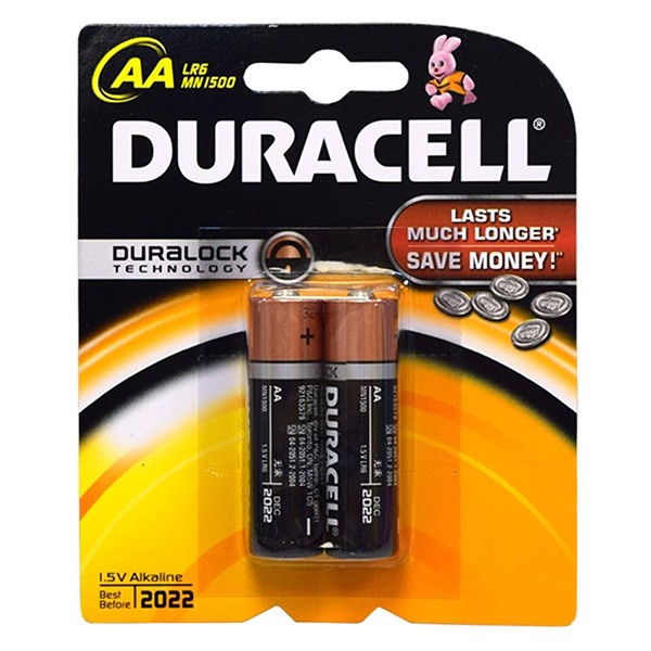 Pin Duracell AA chính hãng vỉ 2 viên